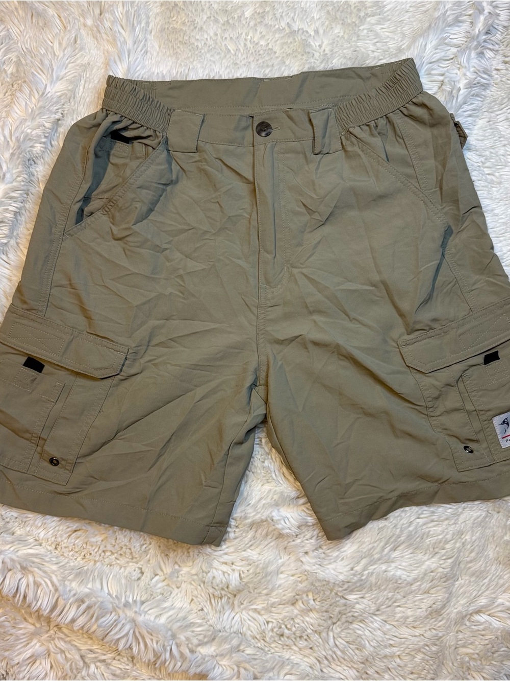 Bimini bay men’s size 34” waist Utility Cargo Shorts no liner 7” inseam